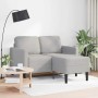 Sofá de 2 plazas con chaise longue en forma L gris nube 125 cm en Sofás | Comprar online en Foru.es