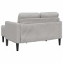 Sofá de 2 plazas con chaise longue en forma L gris nube 125 cm en Sofás | Comprar online en Foru.es