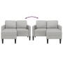 Sofá de 2 plazas con chaise longue en forma L gris nube 125 cm en Sofás | Comprar online en Foru.es