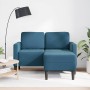 Sofá 2 plazas con chaise longue en forma L azul 125 cm en Sofás | Comprar online en Foru.es