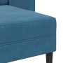 Sofá 2 plazas con chaise longue en forma L azul 125 cm en Sofás | Comprar online en Foru.es