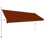 Toldo manual retráctil naranja y marrón 400 cm de vidaXL, Toldos - Ref: Foro24-145840, Precio: 102,04 €, Descuento: %