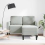 Sofá de 2 plazas con chaise longue en forma L gris claro 125 cm en Sofás | Comprar online en Foru.es