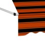 Toldo manual retráctil naranja y marrón 400 cm de vidaXL, Toldos - Ref: Foro24-145840, Precio: 102,04 €, Descuento: %