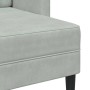 Sofá de 2 plazas con chaise longue en forma L gris claro 125 cm en Sofás | Comprar online en Foru.es