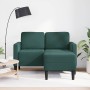 Sofá de 2 plazas con chaise longue forma L verde oscuro 125 cm en Sofás | Comprar online en Foru.es