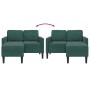 Sofá de 2 plazas con chaise longue forma L verde oscuro 125 cm en Sofás | Comprar online en Foru.es