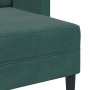 Sofá de 2 plazas con chaise longue forma L verde oscuro 125 cm en Sofás | Comprar online en Foru.es