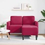 Sofá de 2 plazas con chaise longue en forma L rojo vino 125 cm en Sofás | Comprar online en Foru.es