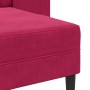 Sofá de 2 plazas con chaise longue en forma L rojo vino 125 cm en Sofás | Comprar online en Foru.es