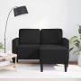 Sofá de 2 plazas con chaise longue en forma de L, terciopelo negro, 125 cm, en Sofás | Comprar online en Foru.es