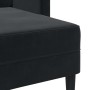 Sofá de 2 plazas con chaise longue en forma de L, terciopelo negro, 125 cm, en Sofás | Comprar online en Foru.es