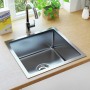 Fregadero de cocina hecho a mano acero inoxidable de vidaXL, Fregaderos - Ref: Foro24-145077, Precio: 70,80 €, Descuento: %
