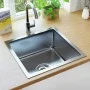 Fregadero de cocina hecho a mano acero inoxidable de vidaXL, Fregaderos - Ref: Foro24-145077, Precio: 80,10 €, Descuento: %