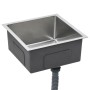 Fregadero de cocina hecho a mano acero inoxidable de vidaXL, Fregaderos - Ref: Foro24-145077, Precio: 70,80 €, Descuento: %