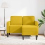 Sofá 2 plazas con chaise longue en forma L amarillo 125 cm en Sofás | Comprar online en Foru.es