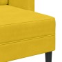 Sofá 2 plazas con chaise longue en forma L amarillo 125 cm en Sofás | Comprar online en Foru.es