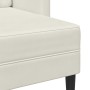 Sofá de 2 plazas con chaise longue en forma de L crema 125 cm en Sofás | Comprar online en Foru.es