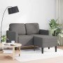 Sofá de 2 plazas con chaise longue en forma L gris claro 125 cm en Sofás | Comprar online en Foru.es