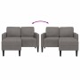 Sofá de 2 plazas con chaise longue en forma L gris claro 125 cm en Sofás | Comprar online en Foru.es