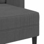 Sofá de 2 plazas con chaise longue en forma de L, gris oscuro, 125 cm, lino en Sofás | Comprar online en Foru.es