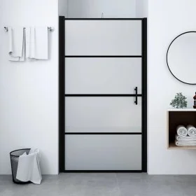 Duschtür aus gehärtetem Milchglas schwarz 81x195 cm von vidaXL, Duschtüren - Ref: Foro24-146661, Preis: 200,15 €, Rabatt: %