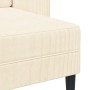 Sofá de 2 plazas con chaise longue en forma de L crema 125cm en Sofás | Comprar online en Foru.es