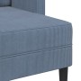 Sofá de 2 plazas con chaise longue forma de L azul 125 cm lino en Sofás | Comprar online en Foru.es