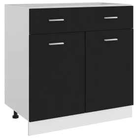 Mueble inferior de cocina madera ingeniería negro 80x46x81,5 cm de vidaXL, Armarios de cocina - Ref: Foro24-801237, Precio: 1...