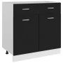 Mueble inferior de cocina madera ingeniería negro 80x46x81,5 cm de vidaXL, Armarios de cocina - Ref: Foro24-801237, Precio: 1...