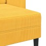 Sofá 2 plazas con chaise longue en forma L amarillo claro 125cm en Sofás | Comprar online en Foru.es