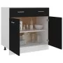 Mueble inferior de cocina madera ingeniería negro 80x46x81,5 cm de vidaXL, Armarios de cocina - Ref: Foro24-801237, Precio: 1...