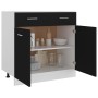 Mueble inferior de cocina madera ingeniería negro 80x46x81,5 cm de vidaXL, Armarios de cocina - Ref: Foro24-801237, Precio: 1...