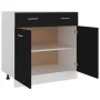 Mueble inferior de cocina madera ingeniería negro 80x46x81,5 cm de vidaXL, Armarios de cocina - Ref: Foro24-801237, Precio: 1...