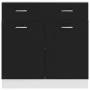 Mueble inferior de cocina madera ingeniería negro 80x46x81,5 cm de vidaXL, Armarios de cocina - Ref: Foro24-801237, Precio: 1...
