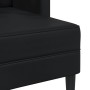 Sofá de 2 plazas con chaise longue en forma de L, color negro, 125 cm, piel sintética en Sofás | Comprar online en Foru.es