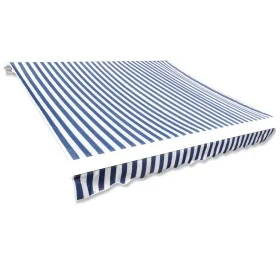 Blue and white canvas awning 4x3 m (without structure) by vidaXL, Awnings - Ref: Foro24-141011, Price: 55,47 €, Discount: %
