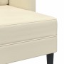 Sofá de 2 plazas con chaise longue en forma de L crema 125 cm en Sofás | Comprar online en Foru.es