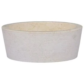 Lavabo crema mármol Ø40x15 cm de vidaXL, Lavabos - Ref: Foro24-149177, Precio: 151,37 €, Descuento: %