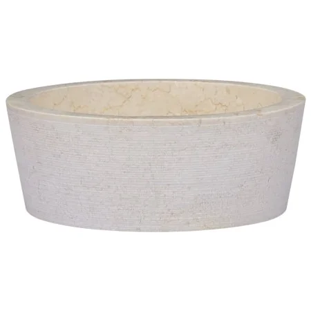 Cream marble sink Ø40x15 cm by vidaXL, Sinks - Ref: Foro24-149177, Price: 151,37 €, Discount: %