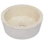 Cream marble sink Ø40x15 cm by vidaXL, Sinks - Ref: Foro24-149177, Price: 151,37 €, Discount: %