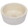 Lavabo crema mármol Ø40x15 cm de vidaXL, Lavabos - Ref: Foro24-149177, Precio: 154,30 €, Descuento: %