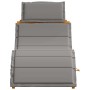 Tumbona 2 pcs Gris 184 x 55 x 64cm Madera maciza de Acacia en Tumbonas | Comprar online en Foru.es