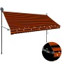 Toldo manual retráctil con LED naranja y marrón 300 cm de vidaXL, Toldos - Ref: Foro24-145880, Precio: 104,44 €, Descuento: %
