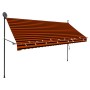 Toldo manual retráctil con LED naranja y marrón 300 cm de vidaXL, Toldos - Ref: Foro24-145880, Precio: 104,44 €, Descuento: %