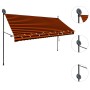 Toldo manual retráctil con LED naranja y marrón 300 cm de vidaXL, Toldos - Ref: Foro24-145880, Precio: 104,44 €, Descuento: %