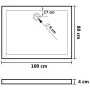 Plato de ducha rectangular ABS 80x100 cm de vidaXL, Platos de ducha - Ref: Foro24-148903, Precio: 110,51 €, Descuento: %