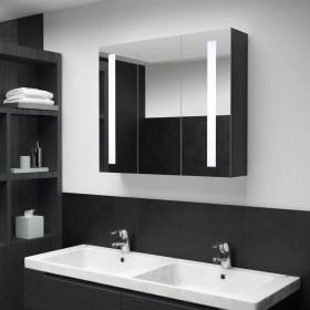 Mueble de baño con espejo LED 89x14x62 cm de vidaXL, Tocadores de baño - Ref: Foro24-325544, Precio: 135,06 €, Descuento: %