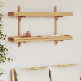 Estante de pared con estante Marrón 100 x 26 x 60 cm Bambú en Estanterías | Comprar online en Foru.es