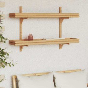 Estante de pared con estante Marrón 100 x 26 x 60 cm Bambú en Estanterías | Comprar online en Foru.es